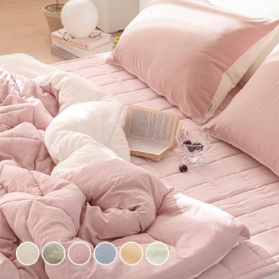 [실온] 쉬즈홈 쉐이크밀크 워싱 차렵이불 세트 7color, 이불+베개커버 세트