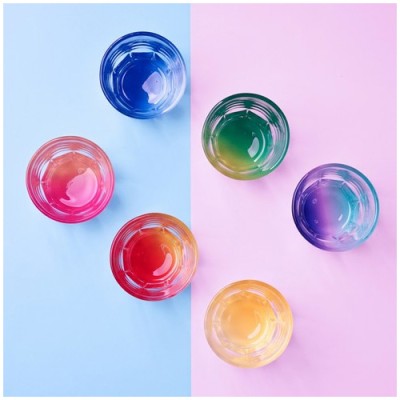 [아파트!아파트!] 인생술잔 레인보우 소주잔 55ml 6p 세트