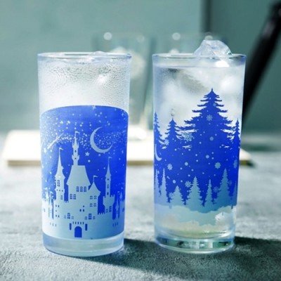 [아파트!아파트!] 인생술잔 변색 유리 맥주컵 하이볼잔 350ml